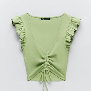 Zara scrunch top